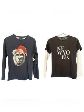 Cactus Boys NWT Two-Pack BOYS Long-Sleeve Graphic Tees $10 for both